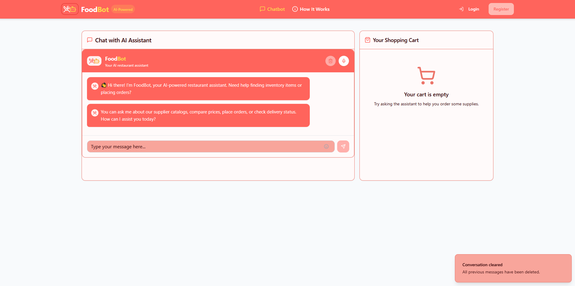 FoodBot preview